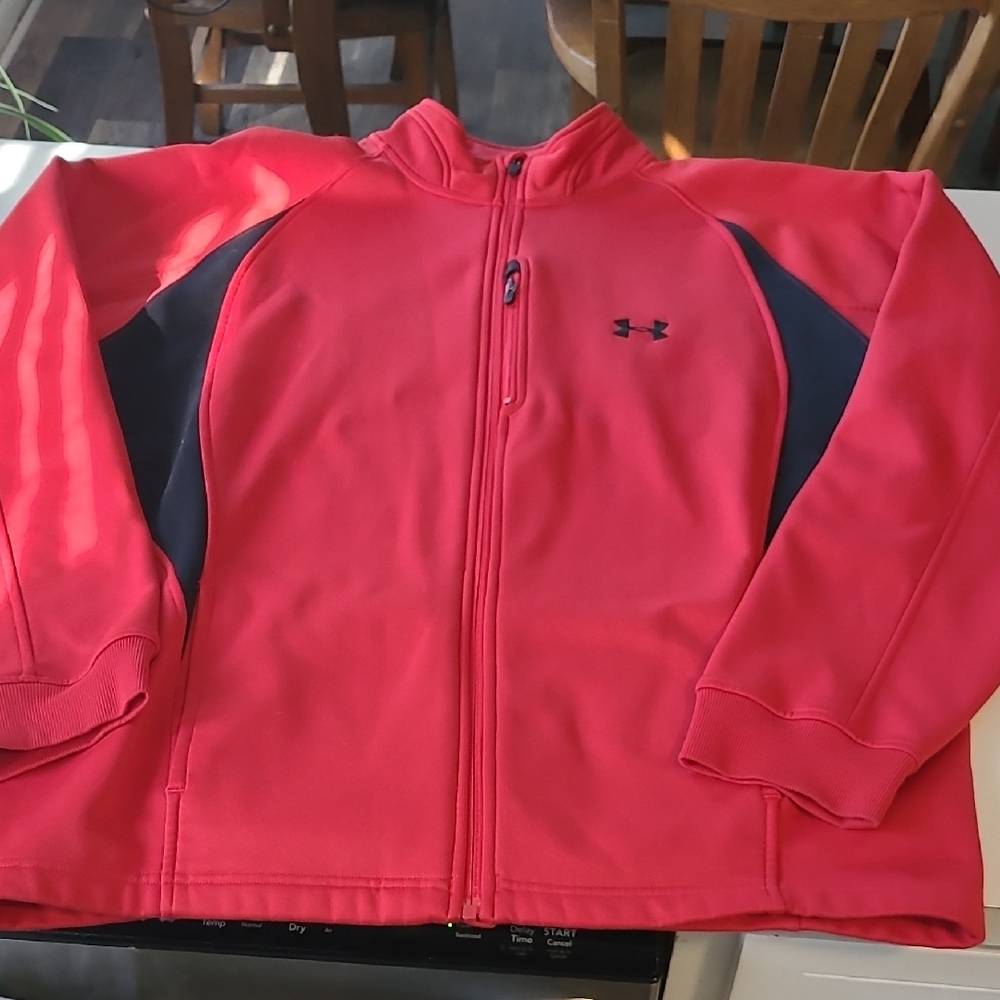 Under Armour Vibrant Red and Black Full-Zip Jacket